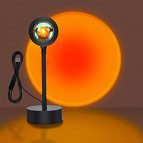Sunset Lamp with APP & Remote Control,16 Colors Night Light 180° Rotation Rainbow 4 Modes Setting for Photography/Selfie/Party/Home/Living Room/Bedroom Decor, Gifts Women