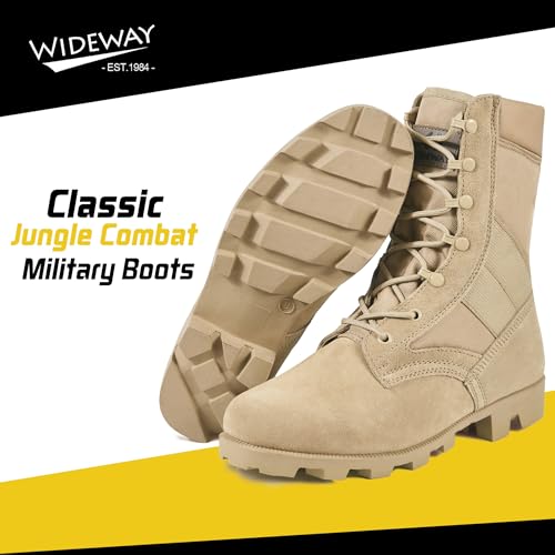 Men's Military Jungle Combat Boots 8 Inch Lightweight Motorcycle Tactical Boot Police Army Botas