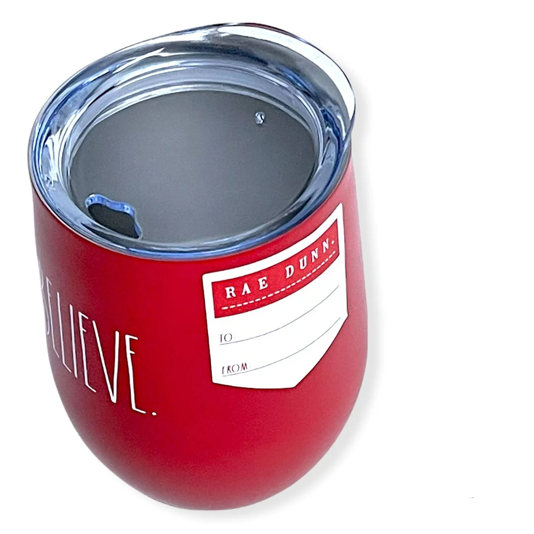 Rae Dunn By Magenta BELIEVE LL Insulated Stainless Steel Tumbler 12 Ounce