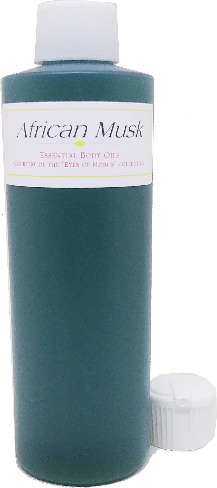 African Musk Scented Body Oil Fragrance [Flip Cap - HDPE Plastic - Green - 8 oz.]