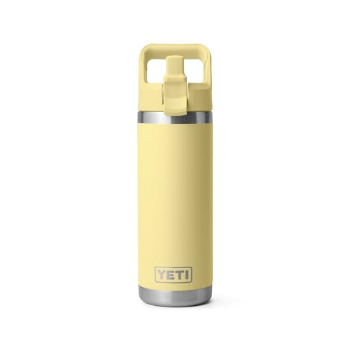 YETI Rambler 18 oz Bottle, Vacuum Insulated, Stainless Steel with Straw Cap, Beekeeper