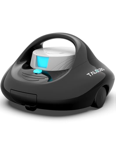 (2025 Upgraded) TALOSBO Pleco Se Cordless Pool Vacuum Up to 130 Mins Runtime, Robotic Pool Cleaner with 2.5H Fast Charge, Ideal for Flat Above Ground and Inground Pools up to 861 Sq. Ft.