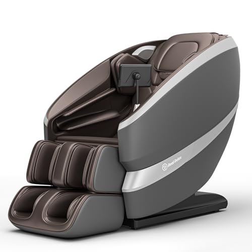 Real Relax Massage Chair Full Body of Dual-core S Track, 12 Auto Modes, Back and Calves Heating, Zero Gravity Massage Recliner Chair, FS01 Brown