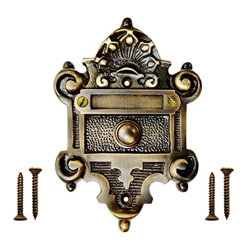 Door Bell Button – Bell Push Button – Doorbell Chime Wired - Doorbell Button Wired – Door Bell Ringer Button – Doorbell Button Replacement – Wired Doorbell Button - Antique Black Finish