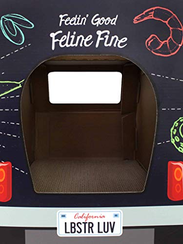 Christmas Cat House & Cat Scratcher w/Bonus Catnip Included