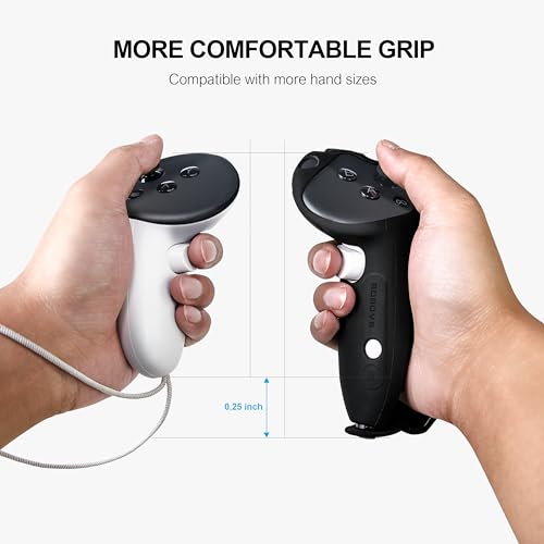 BOBOVR G3 Plus Controller Extended Grips, Compatible with Meta Quest 3/Quest3S, Wireless charging with D3
