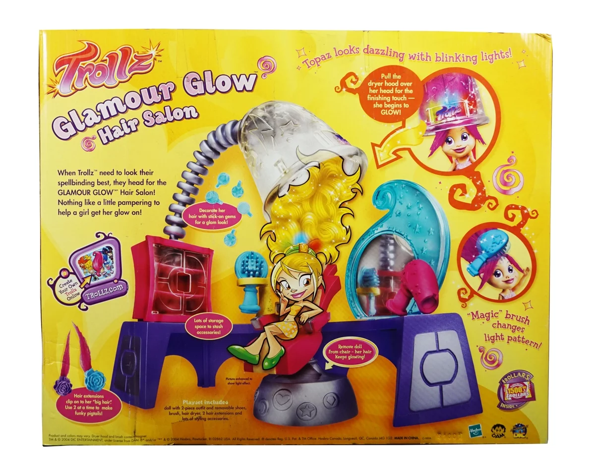 Trollz Glow Hair Salon Topaz Figure Set