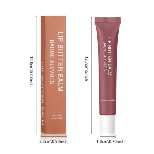 4 PCS Summer Special Lip Butter Balm – Ultra-Hydrating Lip Care with Shea Butter & Olive Oil, Soothes Dry Lips with Natural Tint & Gloss Effect, Lip Plumper Moisture & Light Lip Stain Finish