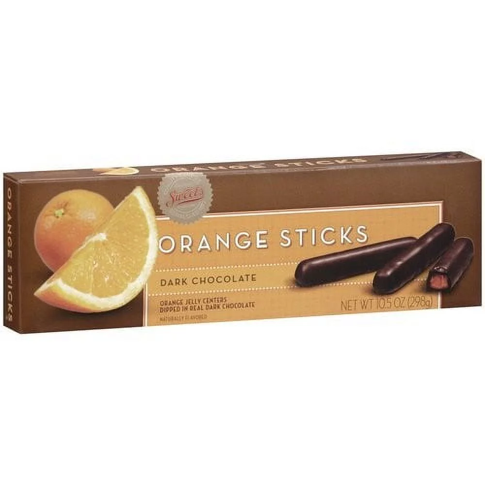 Sweet's Dark Chocolate Orange Sticks, 10.5 Oz. (Pack of 2)