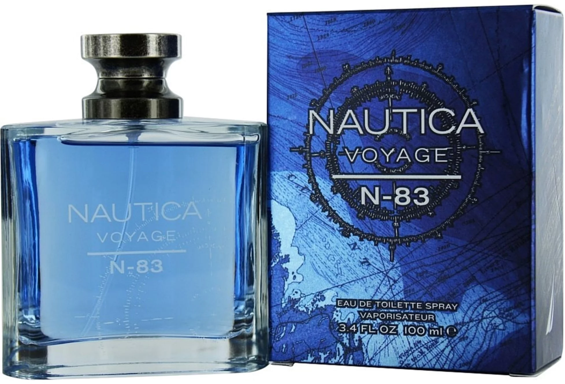 N-83 By Nautica Voyage Eau de Toilette Spray For Men 3.4 oz (Pack of 3)