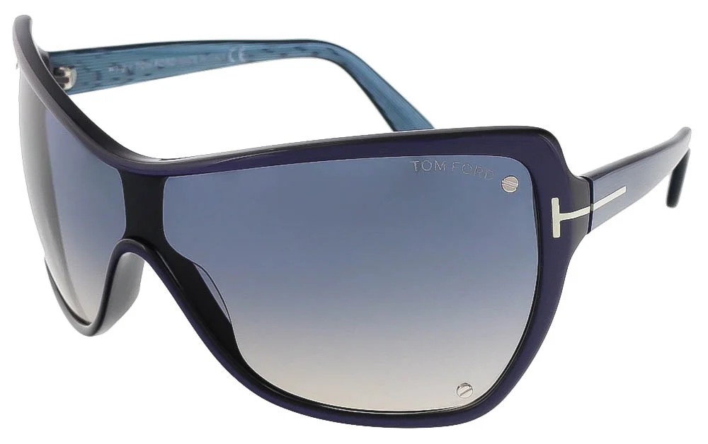 Tom Ford FT0363/S 86U Ekaterina Midnight Blue Rectangle Sunglasses