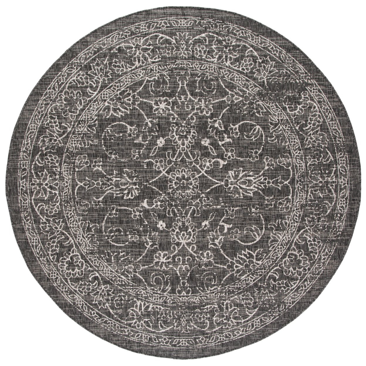 SAFAVIEH Courtyard Darin Traditional Indoor/Outdoor Area Rug, 6'7