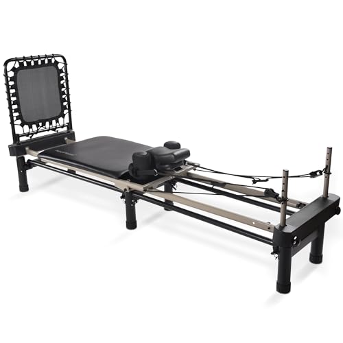 Stamina Pilates Reformer, Home Workout Equipment, AeroPilates Premier - Portable Exercise Machine for Strength and Fitness Training - Multifunctional Gym Workouts for Men and Women