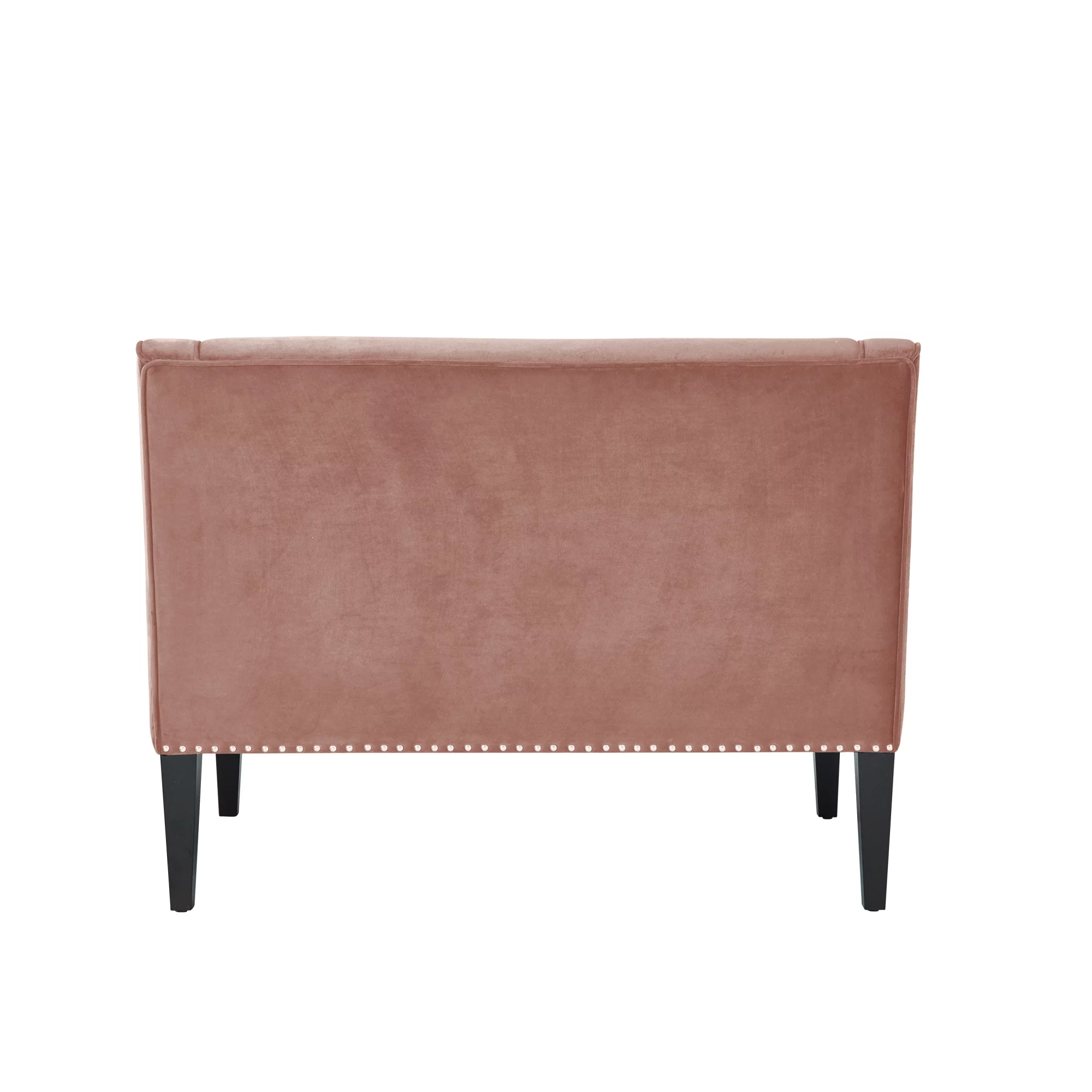 Inspired Home Rayna Blush Velvet Bench - Upholstered | Swoop Arm