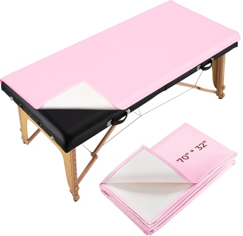 Noverlife 70x32in Massage Table Cover Protector, PU Leather Wax Bed Cover for Esthetician Massage Table Pad, Vinyl Replacement Cover Protector Waterproof Reusable Spa Bed Cover for Beauty Salon Tattoo