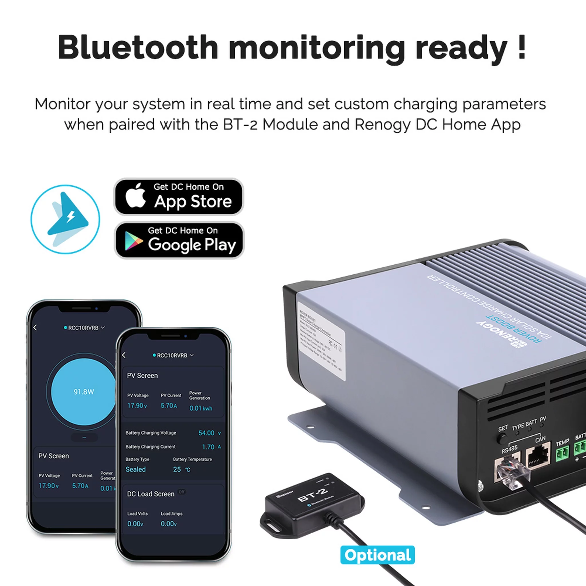 Renogy 36V/48V Rover Boost 10A MPPT Solar Charge Controller, Compatible with AGM, Gel, Flooded, and Lithium Batteries