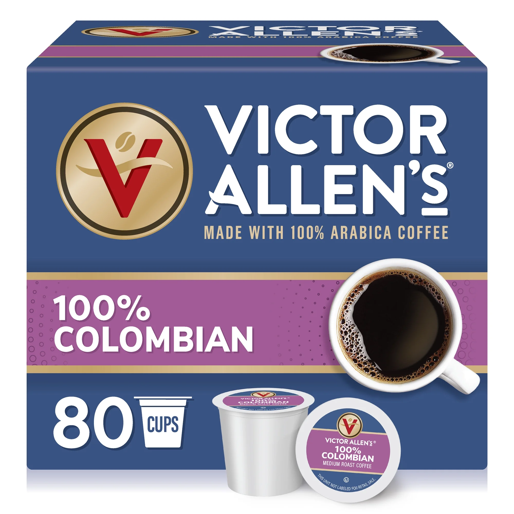 100% Colombian Coffee, Single Serve Coffee Pods for Keurig K-Cup Brewers