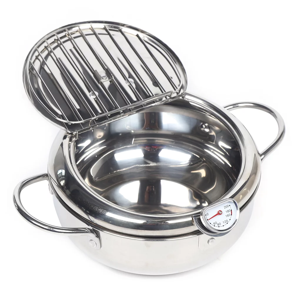 DENEST 2.2L Japanese Style Deep Fryer 304 Stainless Steel
