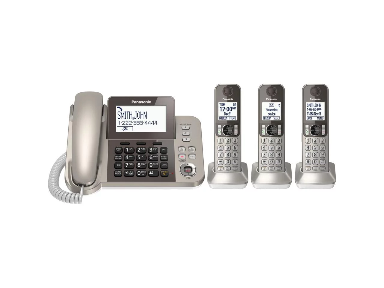 Panasonic KXTGF353N Dect 3-Handset Landline Telephone