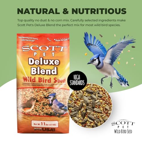 Scott Pet Wild Bird Seed, Peanuts Split (No Shell), 8 lbs Bag, Great Source of Protein and Fiber, Peanuts for Outside Wild Birds