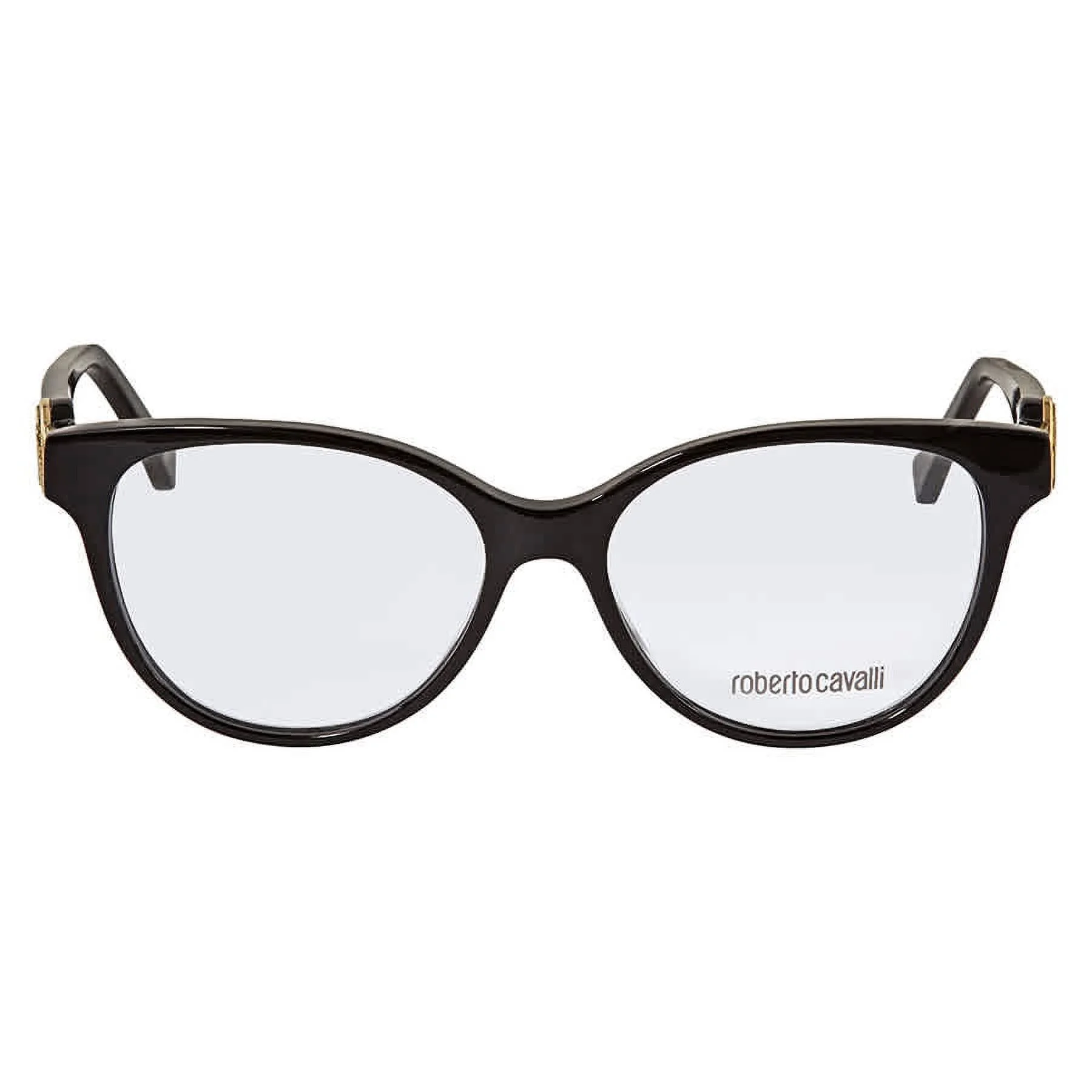 Roberto Cavalli Figline Oval Eyeglasses RC5047 001 Shiny Black 52mm 5047