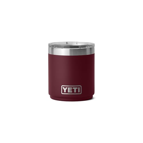 YETI Rambler Lowball, Vacuum Insulated Stainless Steel Stackable Lowball with MagSlider Lid, Stainless Steel, 10 oz (296 ml)