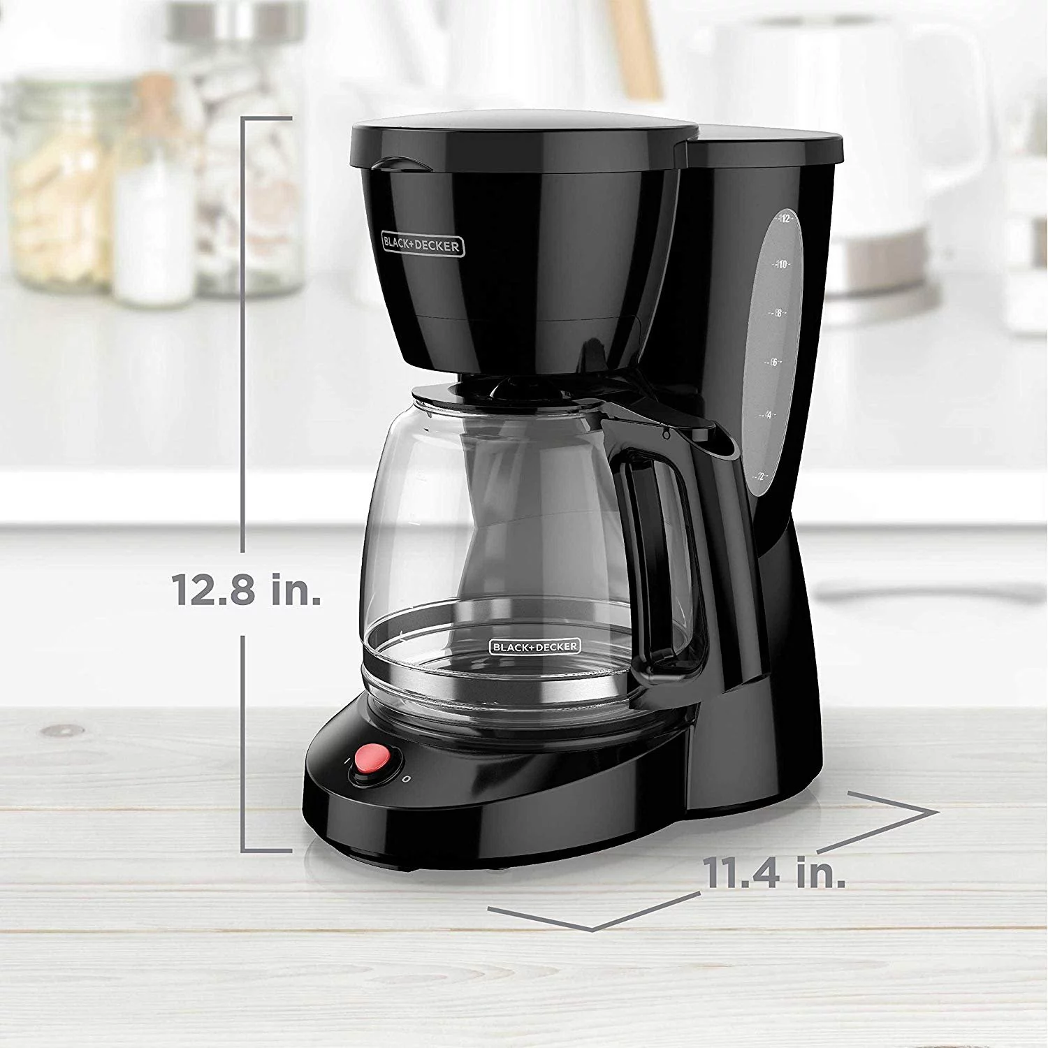 BLACK+DECKER 12-Cup Switch Coffee Maker, Duralife Glass Carafe, Black, CM0940BD