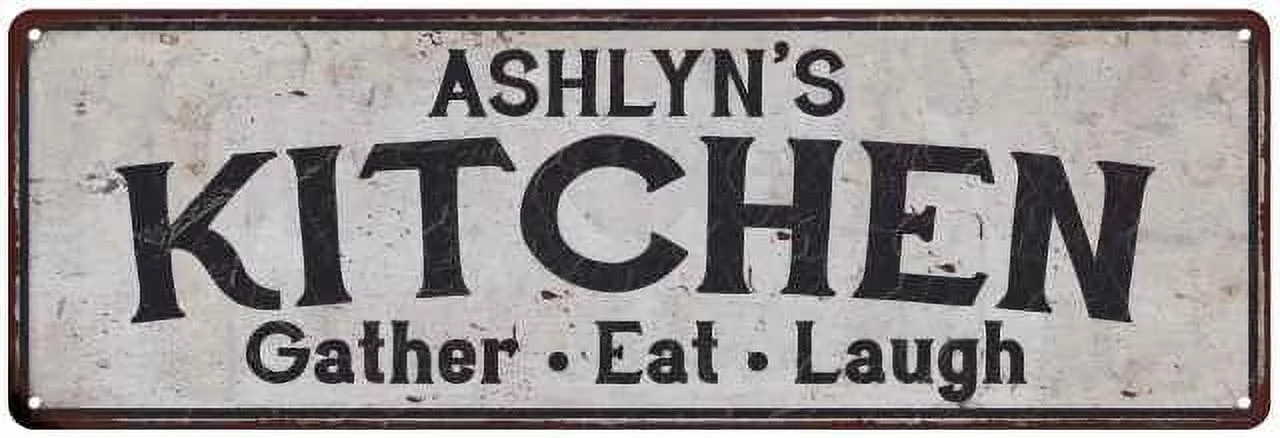 ASHLYN's Kitchen Rustic Chic Decor Gift 6x18 Sign 106180051413
