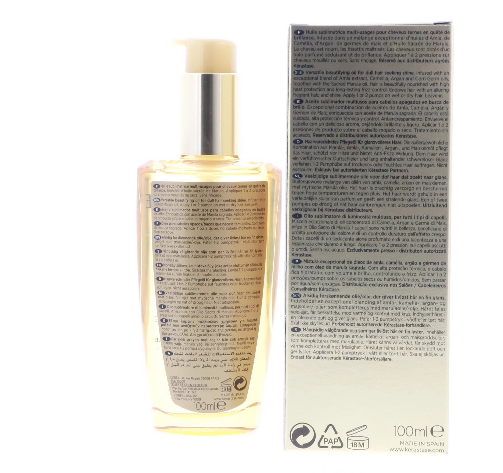 Kerastase Elixir Ultime L'Huile Originale Beautifying Oil 3.4oz/100ml