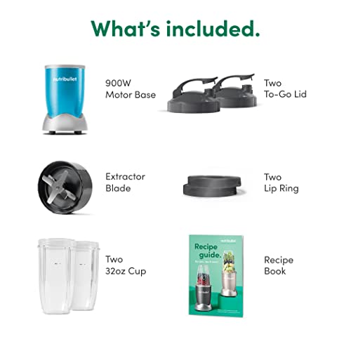 NutriBullet NB9-1301B Pro 13 Pcs Cobalt Blue, 900W Food Blender