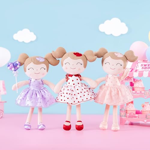 Gloveleya Baby Girl Gift First Baby Doll Plush Doll Print Sunflowers