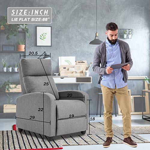 FDW Recliner Chair Reclining Sofa Leather Chair Home Theater Seating Lounge with Padded Seat Backrest