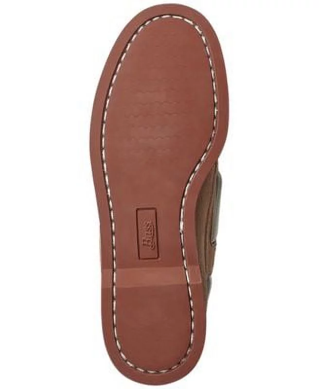 G.H. BASS Womens Desert Sand Beige Removable Padded Insole Slip Resistant Hampton Round Toe Lace-Up Leather Loafers Shoes 11 M