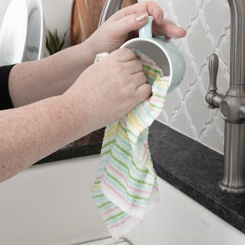 Ritz Pebble Bar Mop, Holiday Red-Green, 4 Towel Set