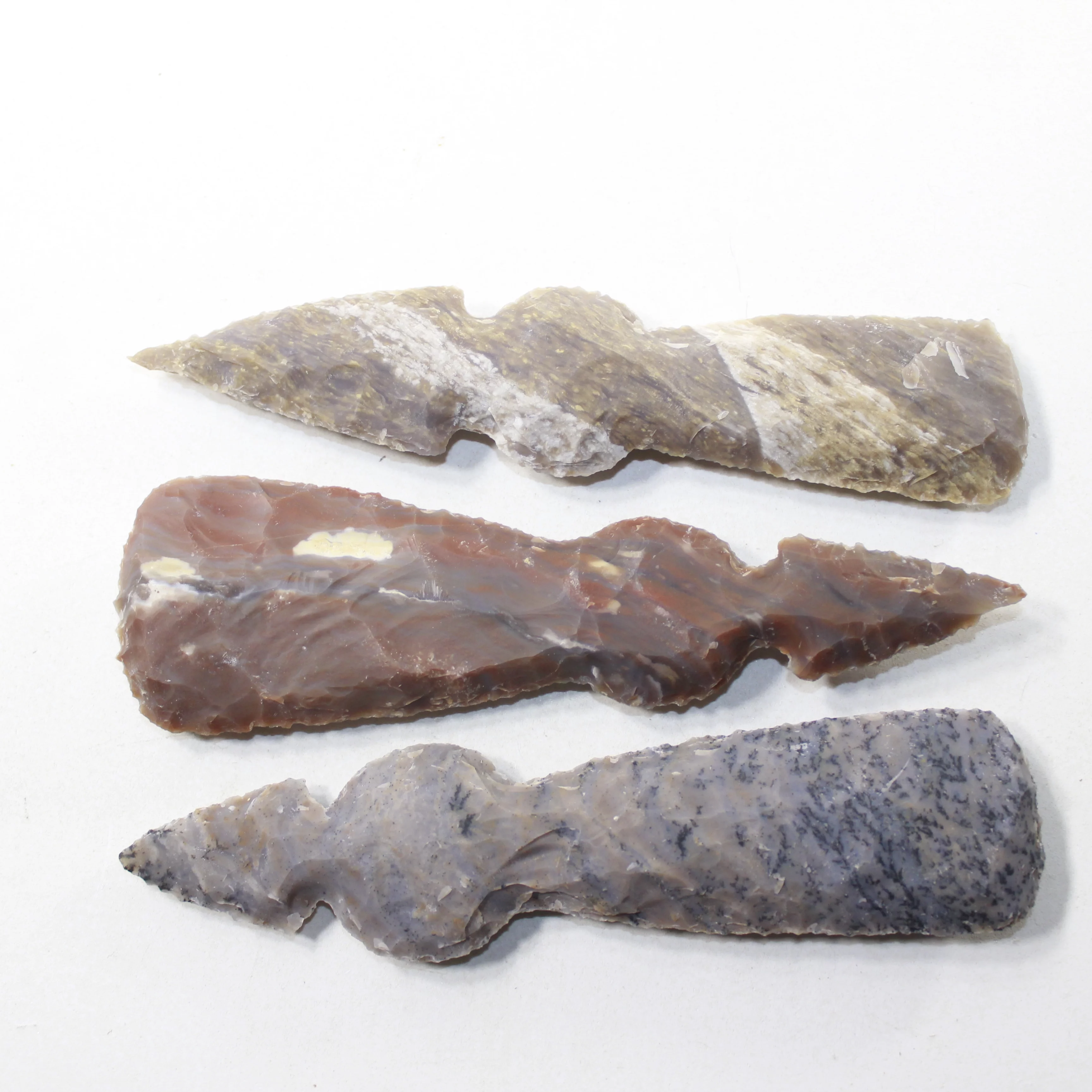 3 Stone Ornamental Tomahawk Heads #072d Ax Axe Hatchet