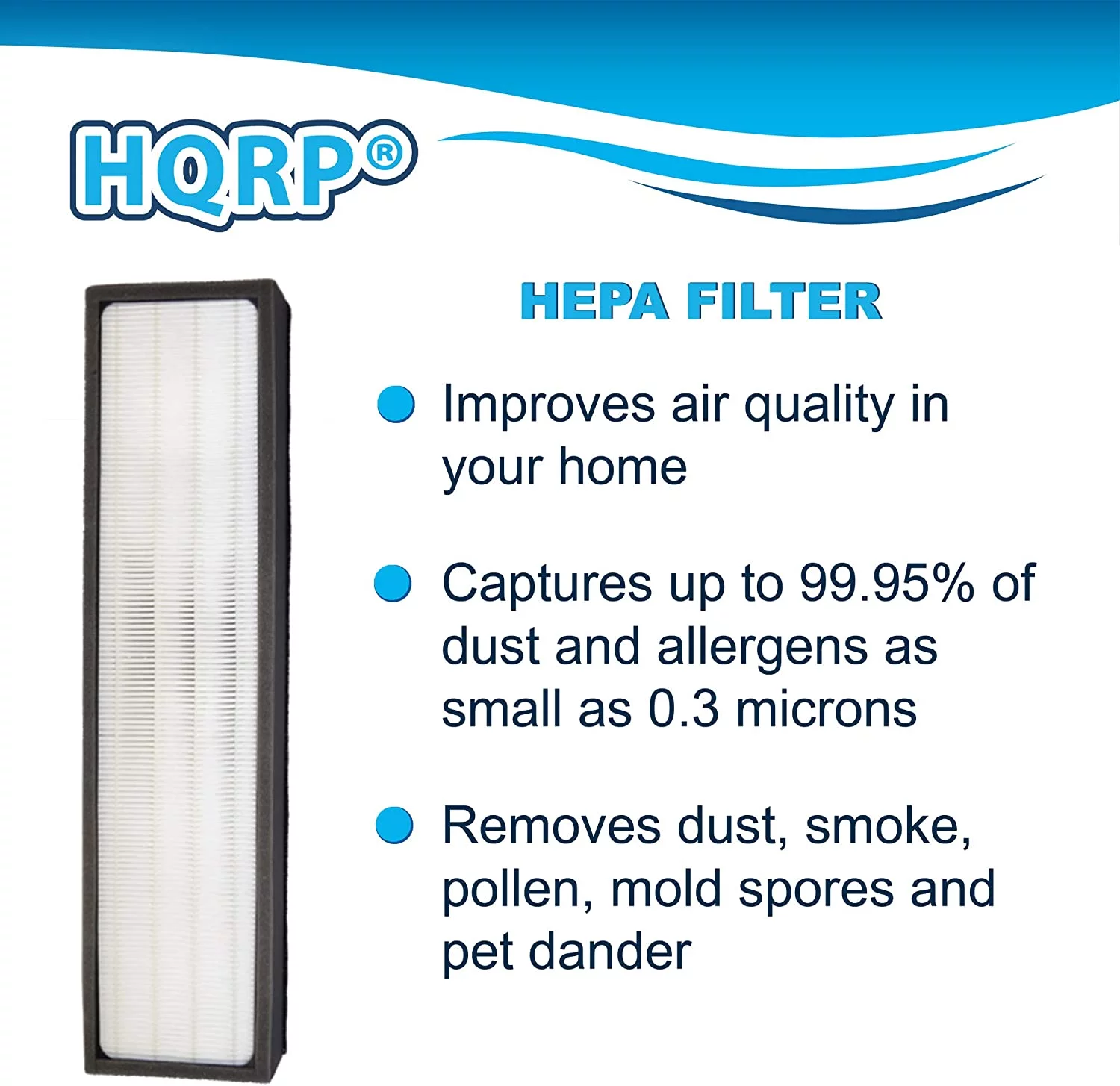 HQRP Filter for Lowe's 560976 / LOWESRAPF-E-4 / FLT5000; Idylis 3-Speed 193-sq ft / IAP-GG-125 Air Purifier ENERGY STAR