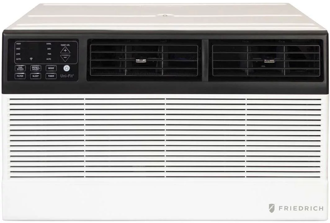 Friedrich UET10A33A Smart Thru-the-Wall Air Conditioner with 10000 Cooling BTU Capacity 10600 BTU Heating Capacity Quietmaster Technology and 4 Fan Speed in White