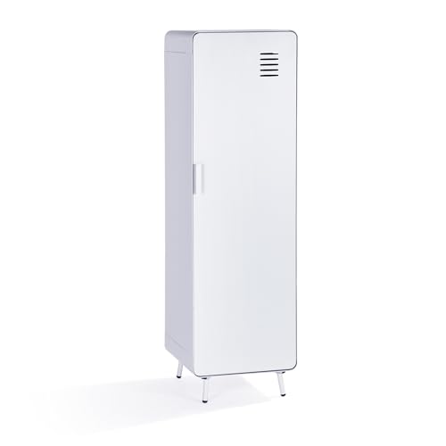 Homy Casa Metal Storage Cabinet, Modern Locker-Style Steel Organizer with Ventilated Doors, Freestanding Accent Cabinet for Entryway, Bedroom, Living Room, or Office (Sage Grey, 2-Door)