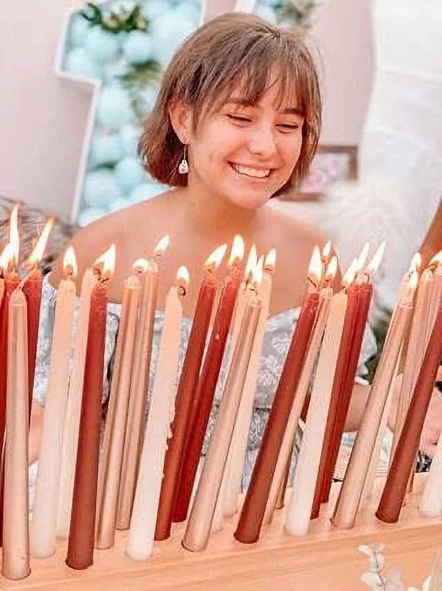 Wood Taper Candle Holder, Giant Wooden Candlestick Holder, Trendy Birthday Candle and Gender Reveal, Wedding Decor, Seasonal and Holiday Celebrations, Large Table Centerpieces, The Luminary Block