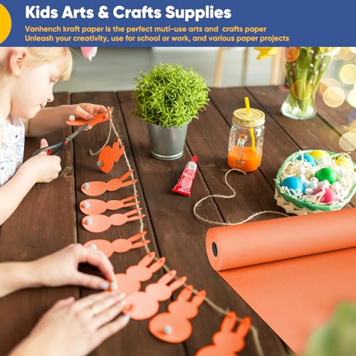 Vanhench Black Wrapping Paper, 17.5