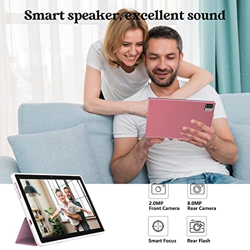 Tablet 10 Inch Android Tablet, 2 in 1 Tablets, Include Keyboard Mouse Case Stylus, 64GB ROM+8GB RAM 1TB expandable 2MP+8MP Dual cameras, 5G WIFI-6 Bluetooth 6000mAh Battery 10.1