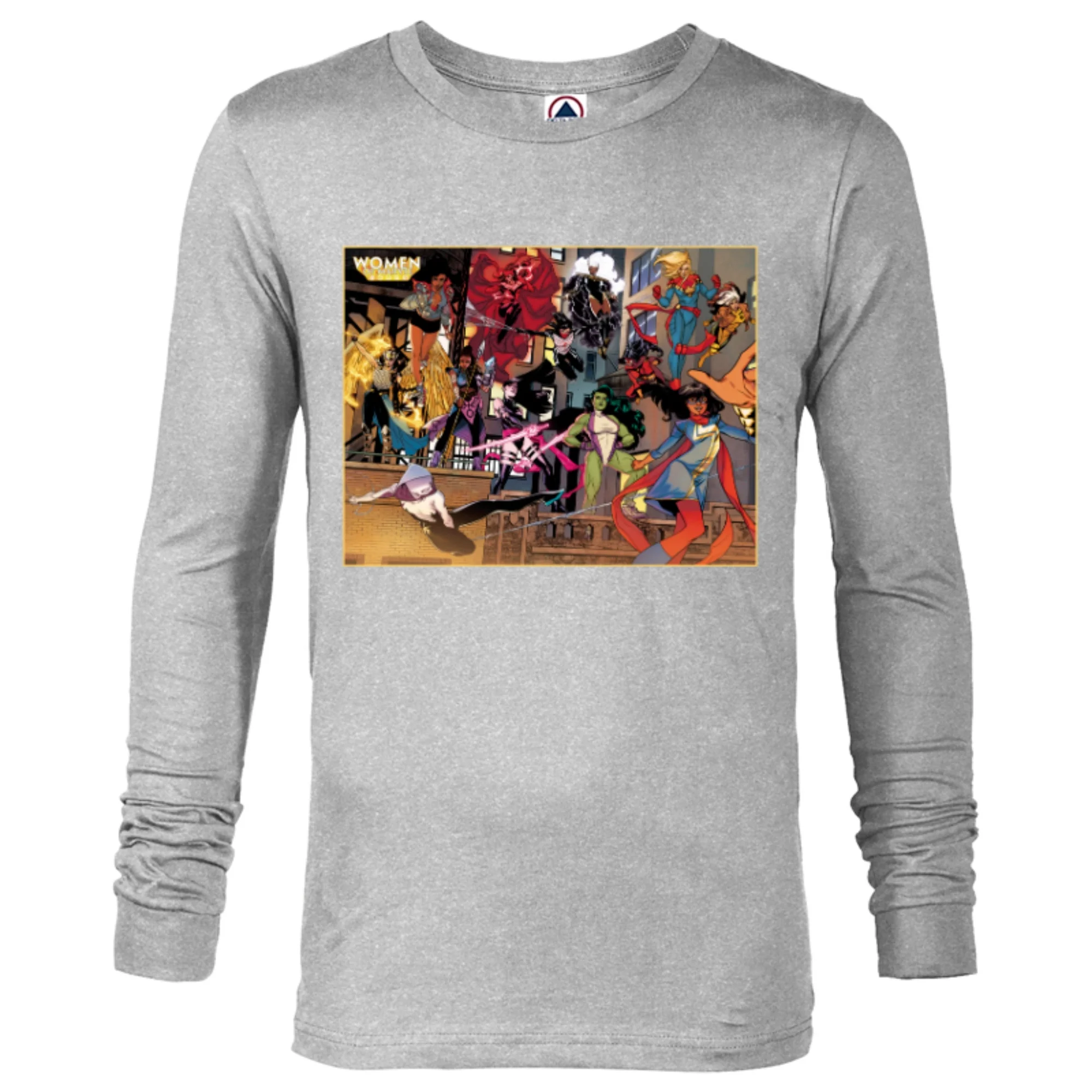 Marvel Women of Marvel Ms Marvel Ghost Spider She-Hulk - Long Sleeve T-Shirt for Men - Customized-Athletic Heather