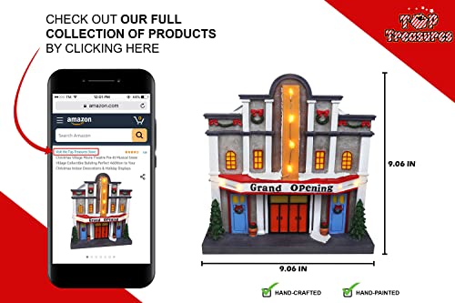 Christmas Village Sledding Down Hill - Lighted Musical Snow Village with 8 Animated Kids Going Down The Mountain