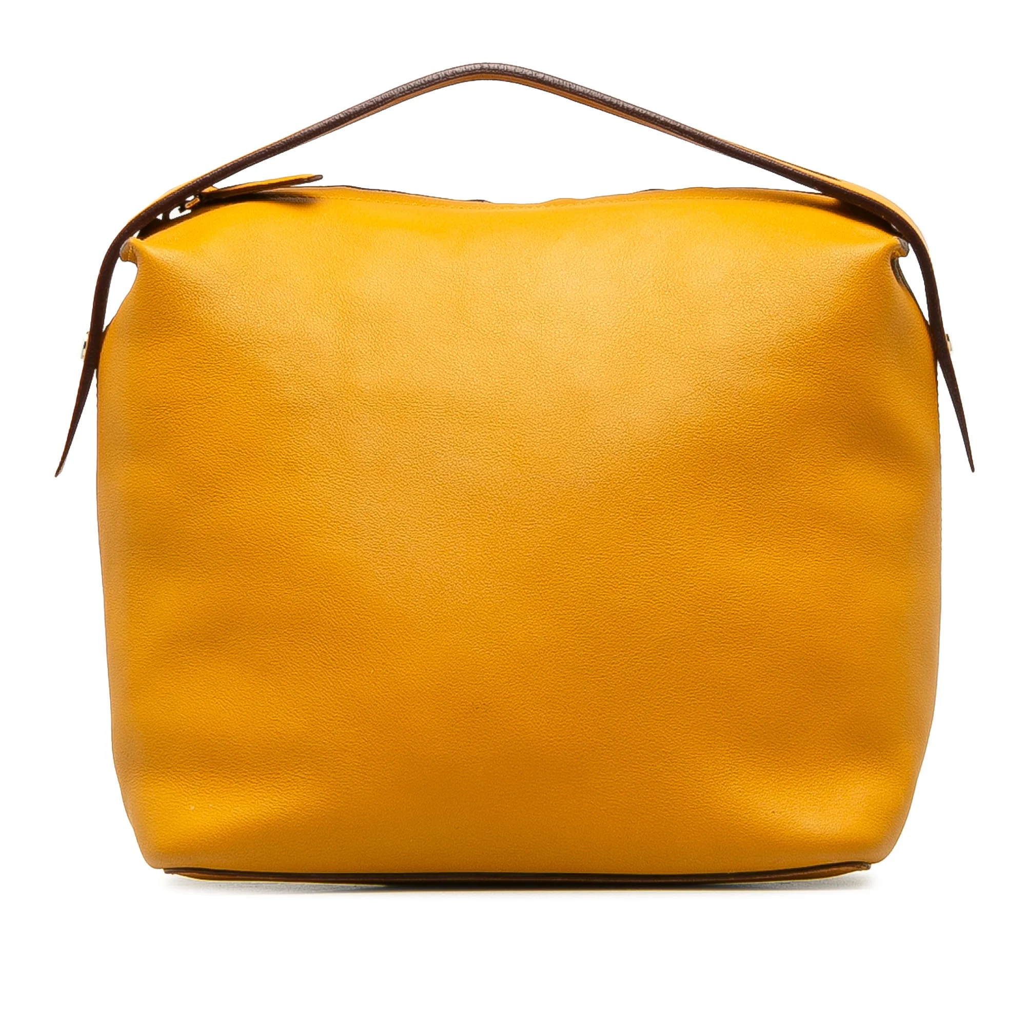 Pre-Owned Authenticated Loewe Handbag Calf Leather Yellow Top HandleBag Unisex (Good)