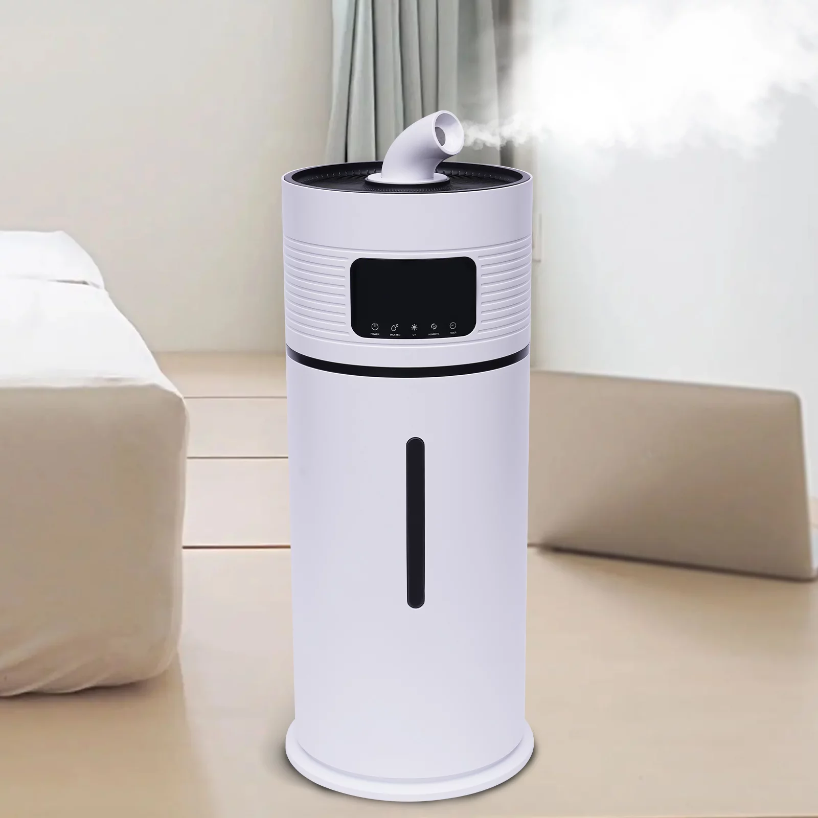 Miumaeov Humidifiers for Large Room Bedroom, Whole House Humidifiers 15L/3.96Gal Top Fill Ultrasonic Cool Mist 360Nozzle Humidifiers for Office Greenhouse Home School