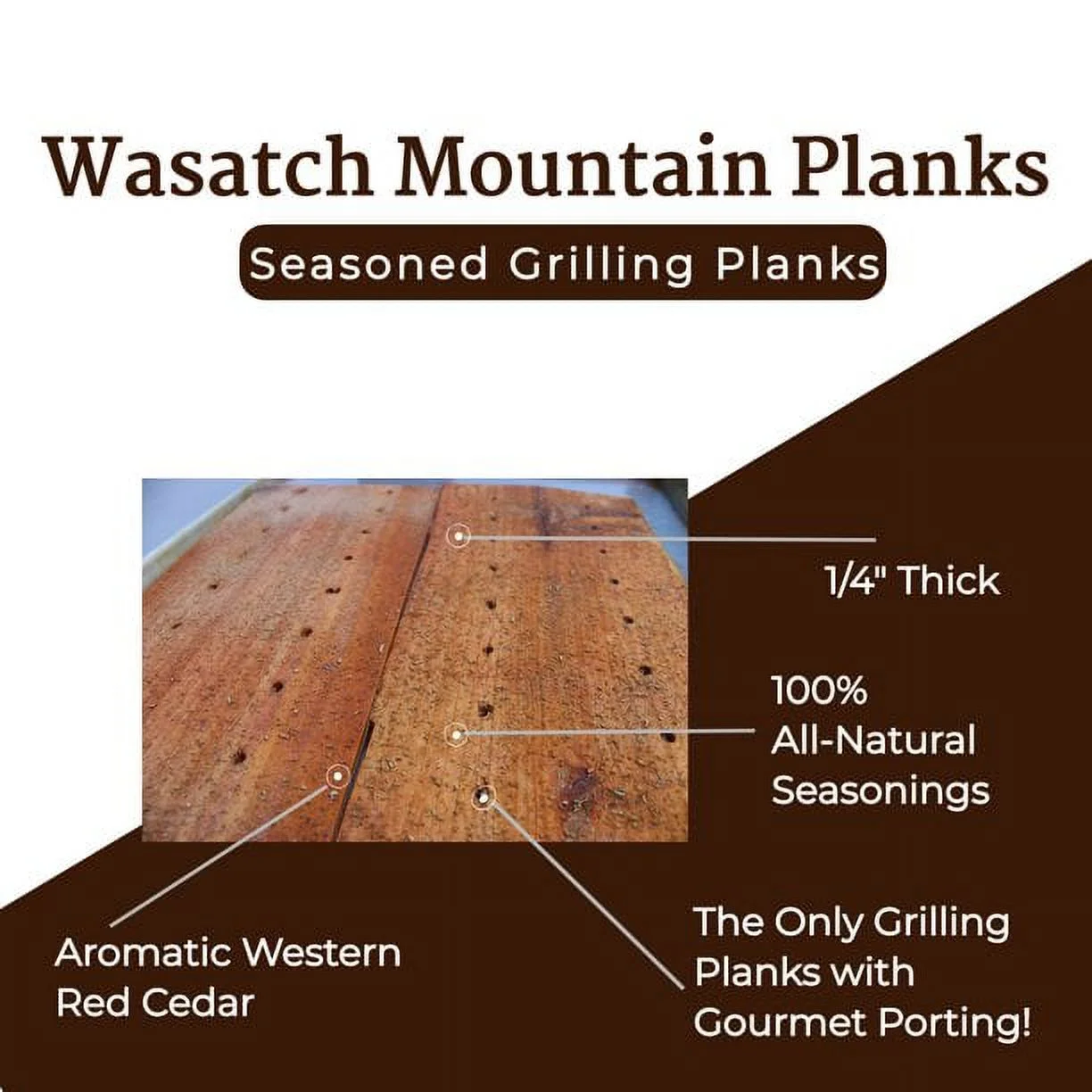 Wasatch Mountain Cedar Grilling Planks for Salmon; Bundle 4 Pack Seasoned w/Natural Herbs, Spices & Oils; Gourmet Ports Combine Steam & Wood Smoke Flavor (Garlic Lemon Pepper and Garlic Lemon Pepper)