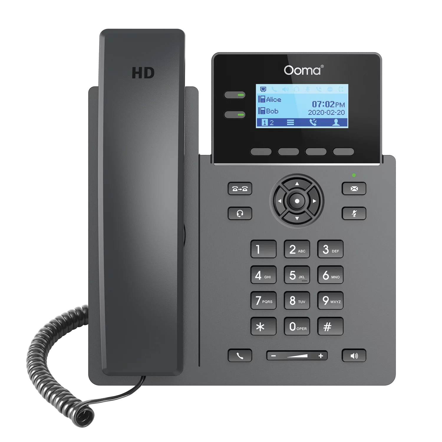 Ooma 811008023584 2602 Entry-Level 2-Line IP Desk Phone