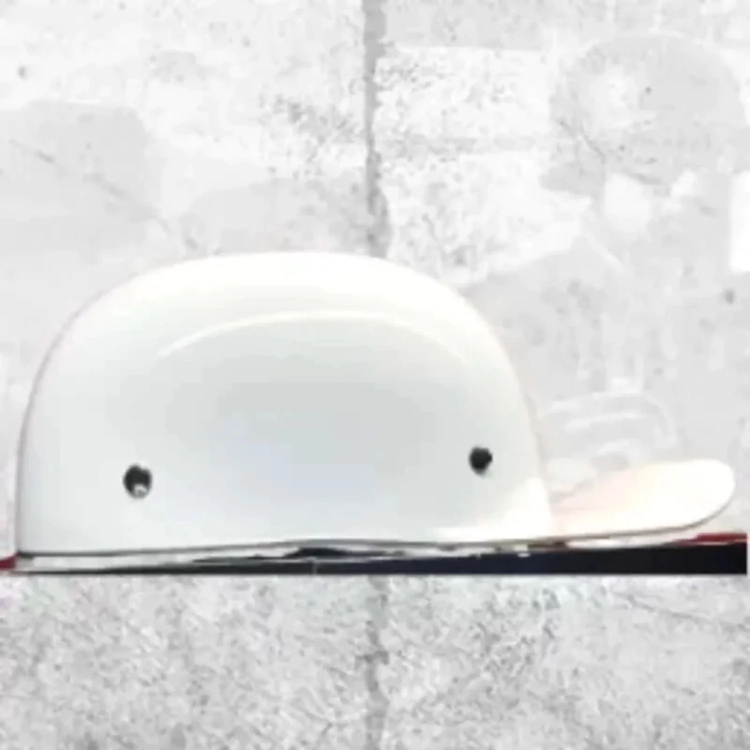 MicroLid Slider Baseball Motorcycle Helmet White Gloss