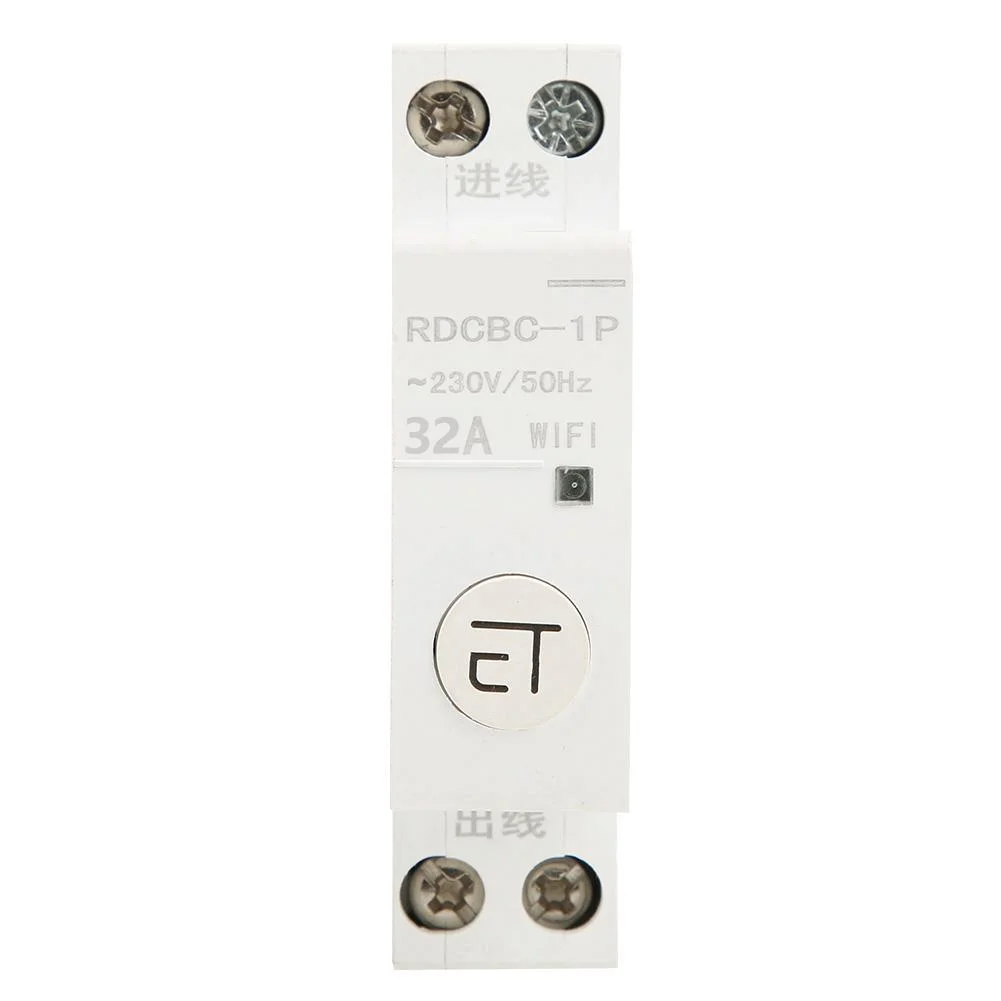 Eatbuy Remote Control Circuit Breaker, Intelligent WIFI Circuit Breaker Overvoltage Protection WIFI Circuit Breaker for Electronics Components(1P 32A)
