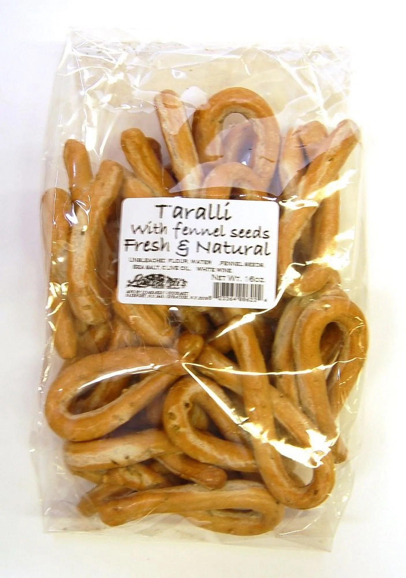 Homemade Italian Taralli With FENNEL SEEDS, (1)- 16Oz. Pkg.